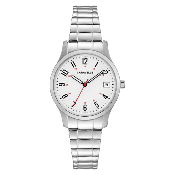 Caravelle Ladies Watch: Silver Tone