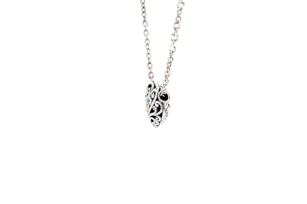 Balinese Swirl Heart Necklace