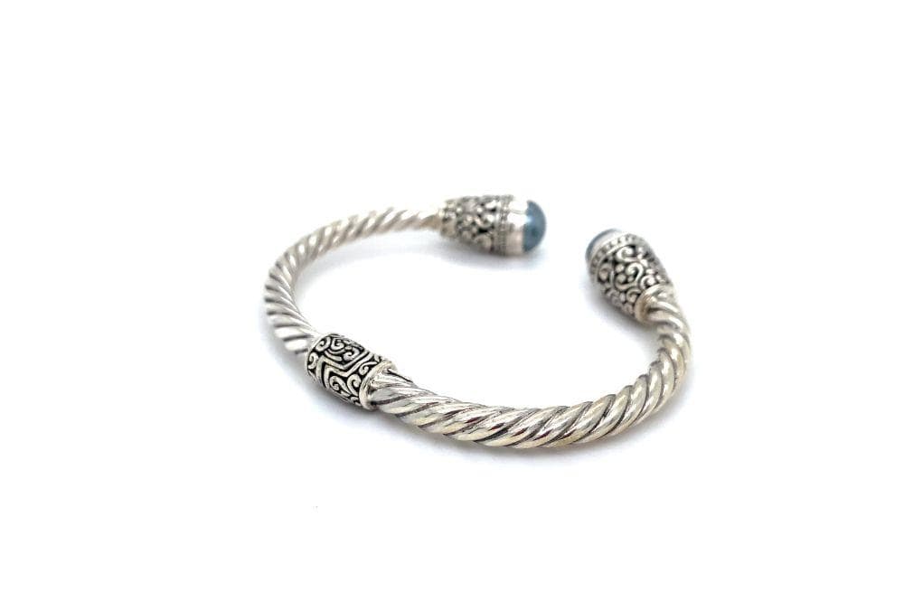 Fiorella Bangle- Grey Pearl