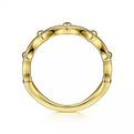 Gabriel & Co | 14K Yellow Gold Crown Bujukan Stackable Ring