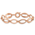 7.5" 10K Rose Gold Polished Link Bracelet