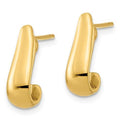 14K Yellow Gold Polished Post Earrings