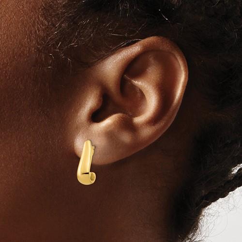 14K Yellow Gold Polished Post Earrings