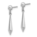 14K Polished Post Dangle Earrings