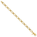 14k Yellow Gold Polished Fancy Link Bracelet