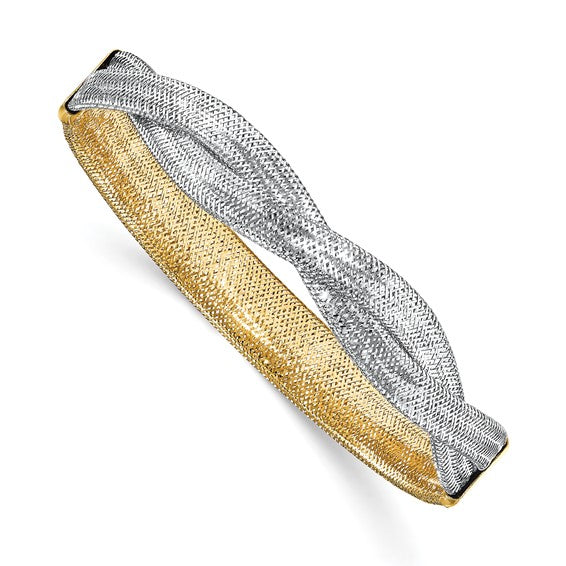 14k Mesh Reversible Stretch Bracelet