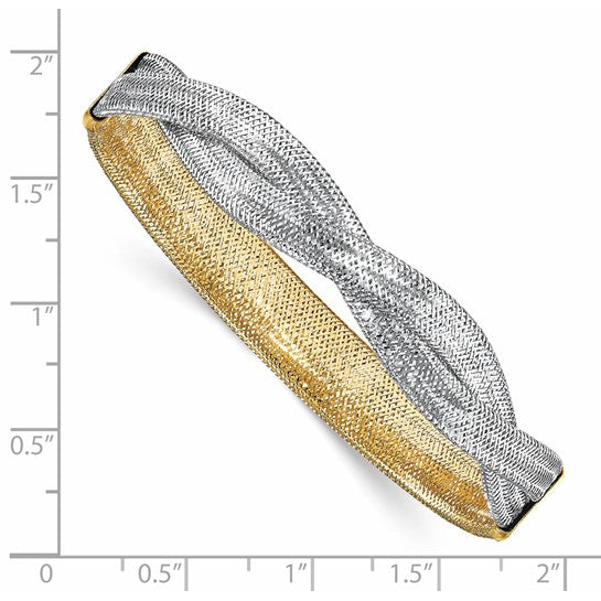 14k Mesh Reversible Stretch Bracelet