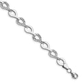 10K Polished, Diamond Cut Fancy Link Bracelet