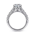 Gabriel & Co | 14K White Gold Round Diamond Engagement Ring