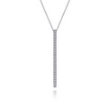 Gabriel & Co | 14K White Gold Diamond Bar Pendant Necklace