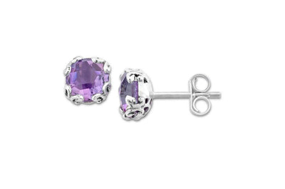 Glow Studs- Amethyst