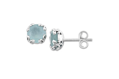 Glow Studs- Aquamarine