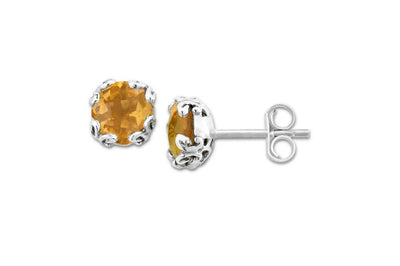 Glow Studs- Citrine