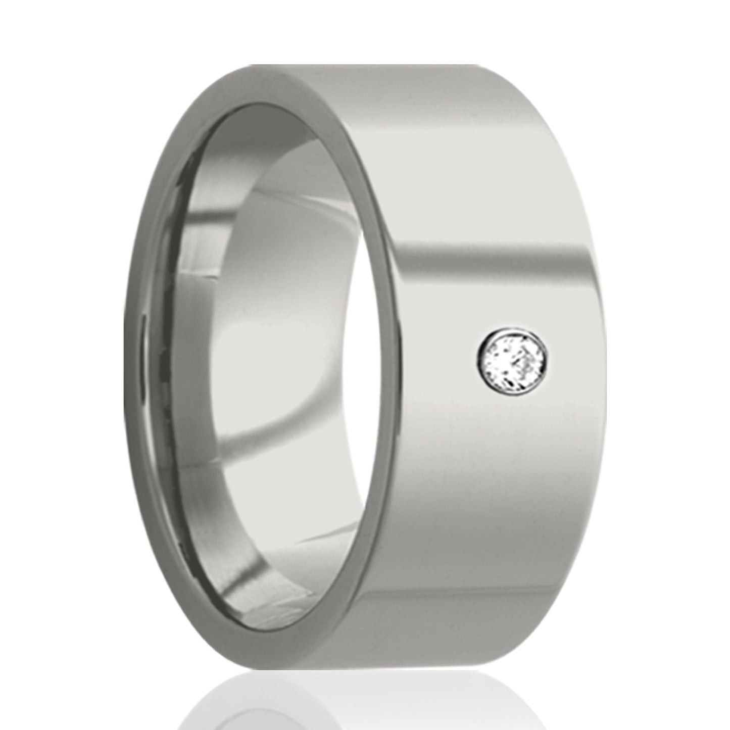 Cobalt Diamond Ring Polished Finish Comfort Fit