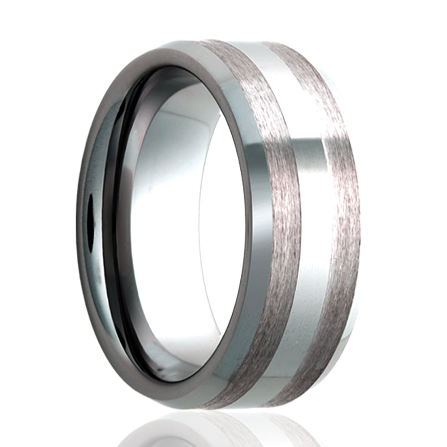 Tungsten Comfort Fit Ring with Polished Finish