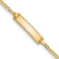 14k 6in Engraveable Curb Link Baby/Child ID Bracelet