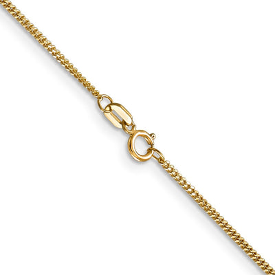 14K 18 inch 1.4mm Curb with Spring Ring Clasp Pendant Chain