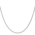 18K White Gold 18 inch 1.15mm Diamond-cut Cable with Fancy Lobster Clasp Chain