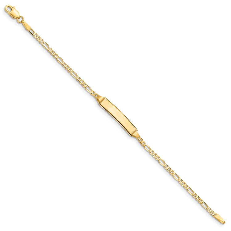 14k Baby Figaro ID Bracelet