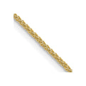 18K 18 inch 1mm Diamond-cut Spiga with Spring Ring Clasp Chain