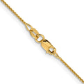 18K 18 inch 1mm Diamond-cut Spiga with Spring Ring Clasp Chain