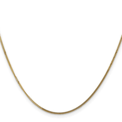 14K 24 inch 1.4mm Curb with Spring Ring Clasp Pendant Chain