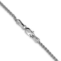 14K White Gold 20 inch 1.7mm Spiga with Lobster Clasp Chain