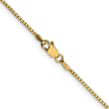 14K 20 inch 1.05mm Box with Lobster Clasp Chain