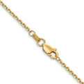 14K 24 inch 1.45mm Solid Diamond-cut Cable with Lobster Clasp Chain