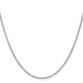 14K White Gold 16 inch 1.4mm Round Open Wide Link Cable with Lobster Clasp Chain