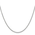 14K White Gold 16 inch 1.6mm Round Open Link Cable with Lobster Clasp Chain