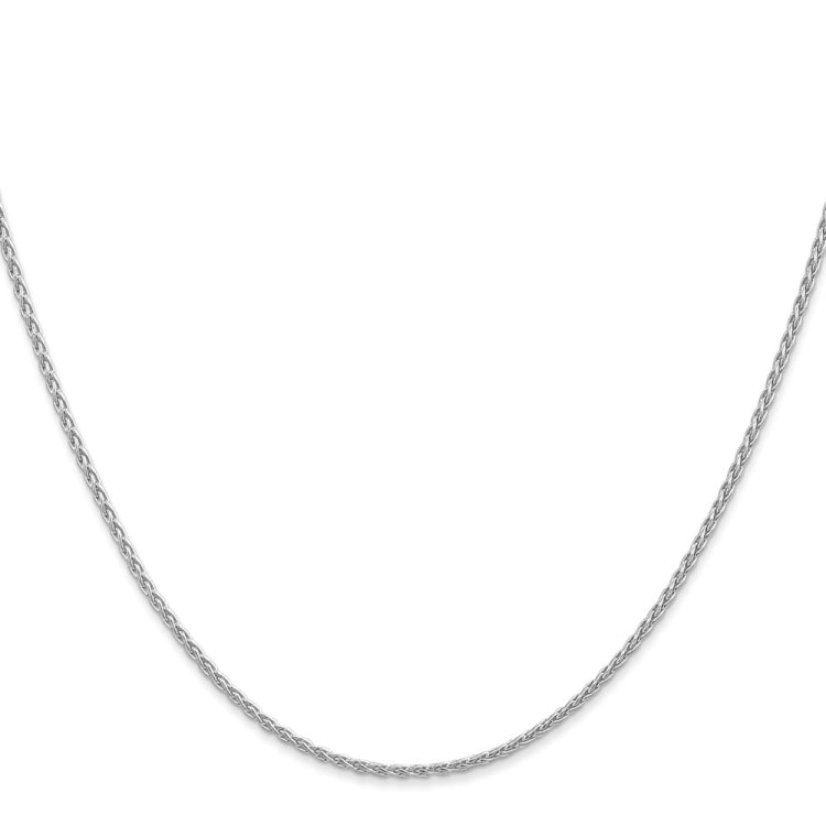 14K White Gold 18 inch 1.5mm Parisian Wheat with Lobster Clasp Chain