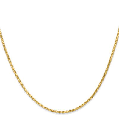 14k 24 inch 1.75mm Parisian Wheat with Lobster Clasp Chain