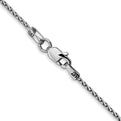 14K White Gold 18 inch 1.5mm Diamond-cut Parisian Wheat with Lobster Clasp Chain