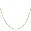 14K 18 inch 1mm Diamond-cut Parisian Wheat with Lobster Clasp Chain