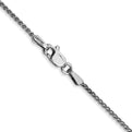 14K White Gold 20 inch 1.25mm Spiga with Lobster Clasp Chain