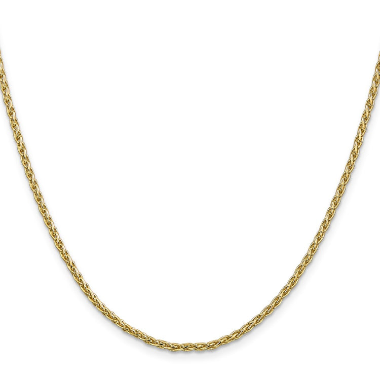 14k 22 inch 2.25mm Parisian Wheat with Lobster Clasp Chain