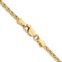 14k 22 inch 2.25mm Parisian Wheat with Lobster Clasp Chain