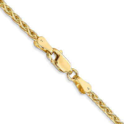 14k 22 inch 2.25mm Parisian Wheat with Lobster Clasp Chain