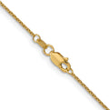 14K 24 inch 1mm Round Open Link Cable with Lobster Clasp Chain