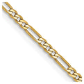 14K 18 inch 1.8mm Flat Figaro with Lobster Clasp Chain