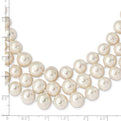 14K 5-9mm Semi-round White FWC Pearl Multi-strand Necklace