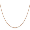 14K Rose Gold 18 inch 1.4mm Diamond-cut Cable with Lobster Clasp Chain