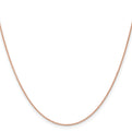 14K Rose Gold 24 inch 1mm Solid Polished Spiga with Lobster Clasp Chain