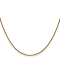 14K 18 inch 1.5mm Semi-Solid Round Box with Lobster Clasp Chain