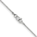 14K White Gold 20 inch 1mm Box with Lobster Clasp Chain