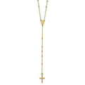 14k Polished Rosary 24 inch Necklace