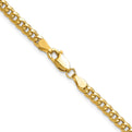 14k 3.5mm Semi-Solid Miami Cuban Chain