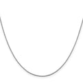 14K White Gold 18 inch .95mm Box with Lobster Clasp Chain