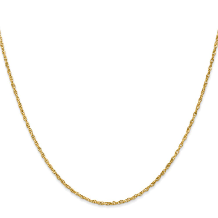 14K 18 inch 1.3 Heavy Baby Rope with Lobster Clasp Chain